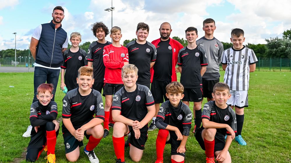 Madine Meets Tangerine TeamMates at South Shore Youth FC Blackpool Football Club
